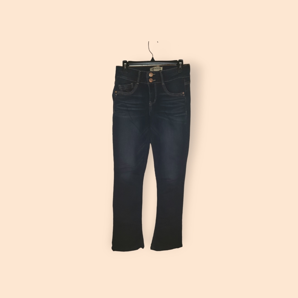 Democracy Women's Itty Bitty Boot Cut Jeans - Dark Blue
